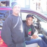 Michael Woods and Danny Glover at Recovery Camp Dorgenois on Christmas day '05