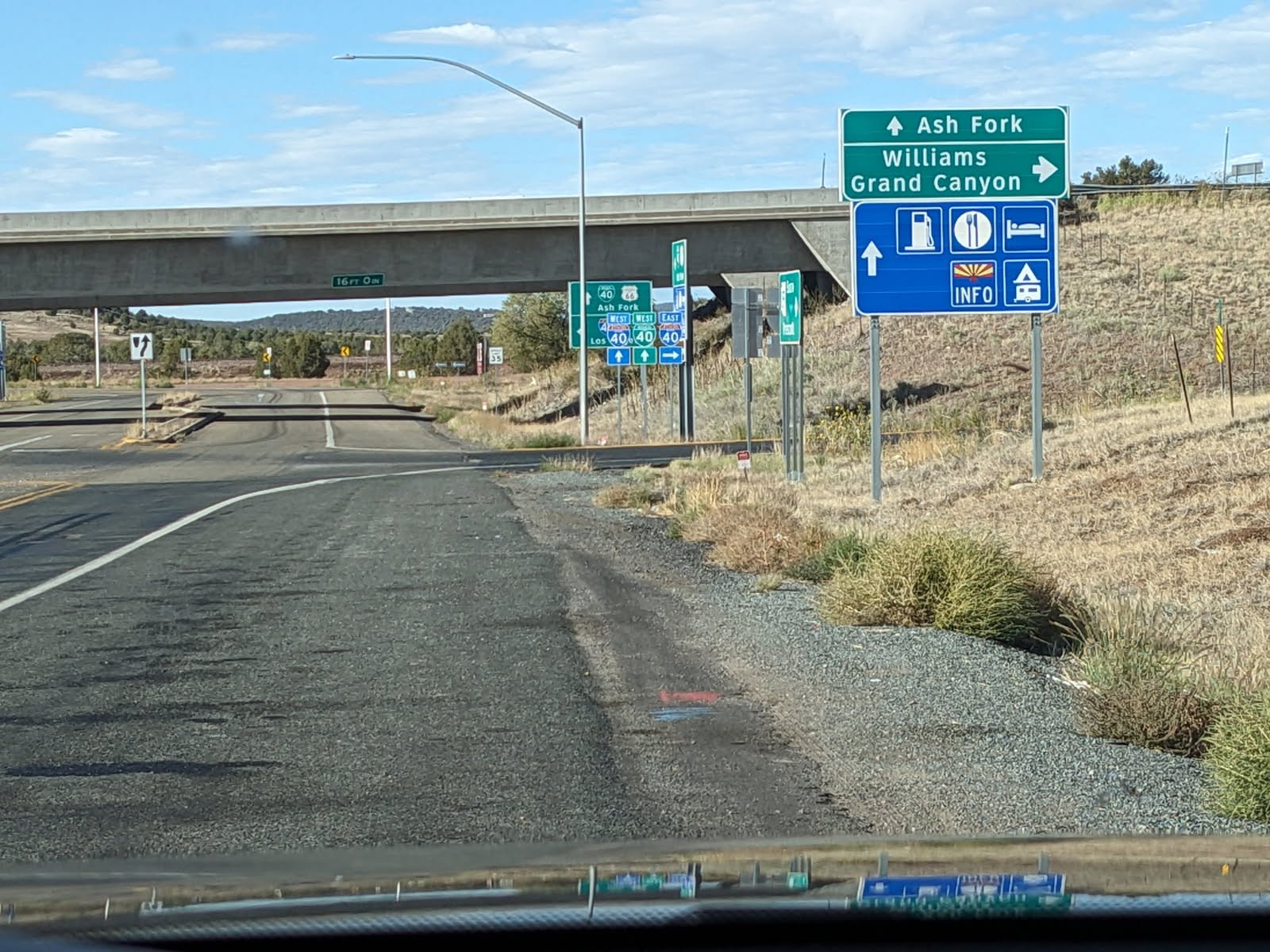I-40 Prescott Exit to AZ 89 at Ash Fork, Arizona Ash Fork